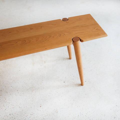 「二黑木作\/方块茶几」原创北欧风格 带储物 樱