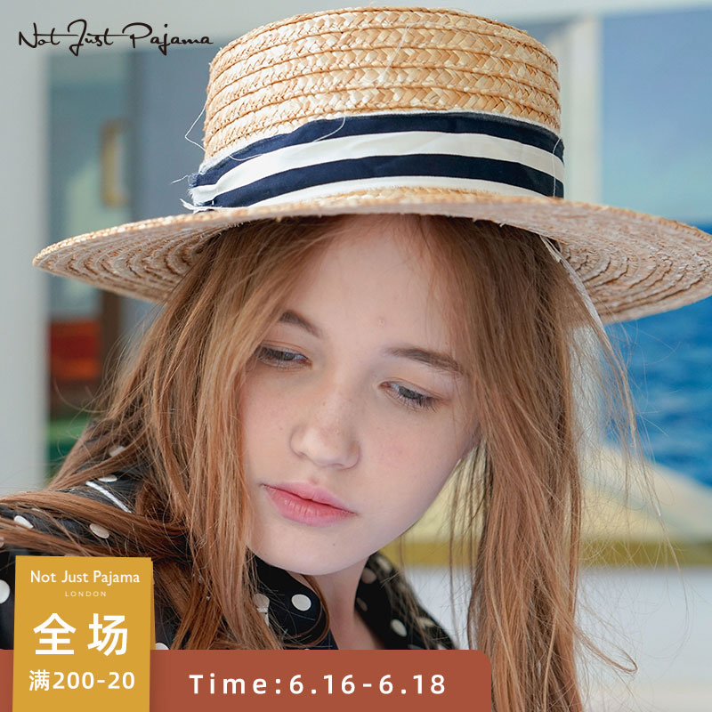 NotJustPajama Female models French decorate Bandage on vacation Straw hat Spring and summer Sunscreen Hat trumpetin the Accessories/Leather belt/Hat/Muffler , Hat category - from Buy2taobao.com to provide professional Taobao agent buy service