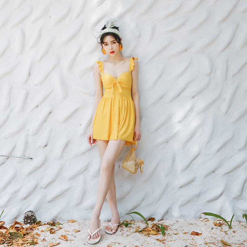 连体泳衣女性感裙式遮肚保守小胸聚拢平角韩国温泉度假小香风泳装|msdalam kategori sukan/Yoga/kecergasan/bekalan peminat, berenang, sekeping baju renang - dari Buy2taobao.com untuk memberikan perkhidmatan ejen Taobao profesional membeli