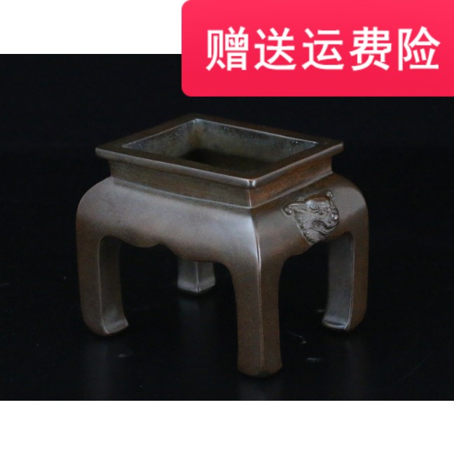 華夏銅 精銅/黃銅獅首高足幾式爐香道銅工藝品在類目 特色手工藝, 其他特色工藝品中 - 來自Buy2taobao.com提供專業的淘寶代購服務