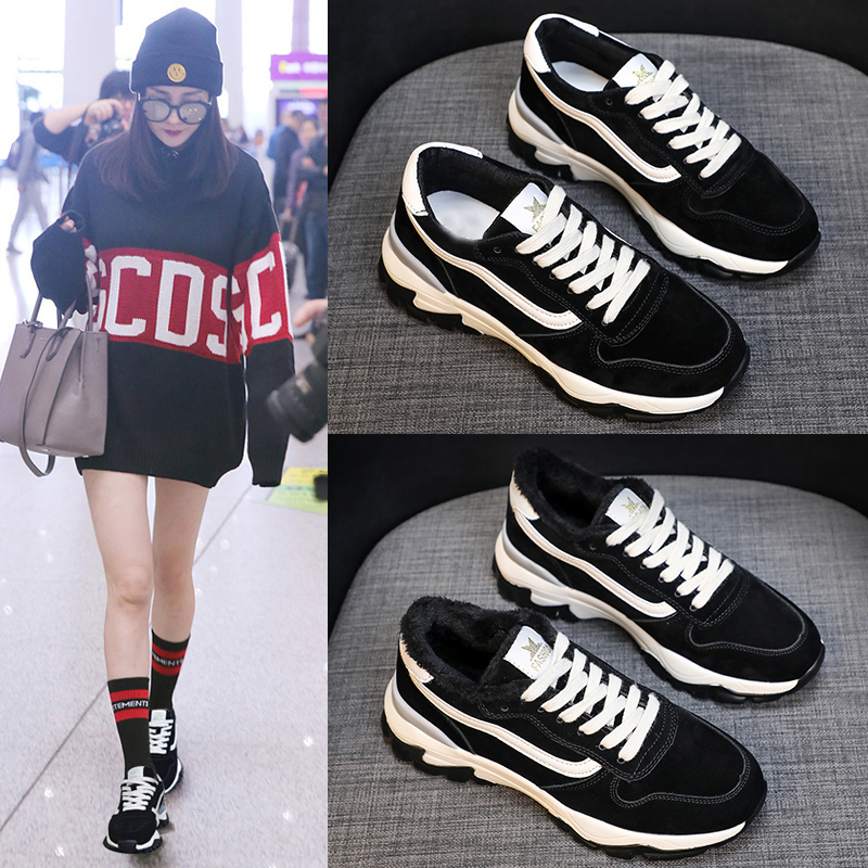ins Red and black gym shoes Black 2019 Spring new pattern Korean Edition leisure time Versatile light Running shoesin the Women's Shoes, Low shoes category - from Buy2taobao.com to provide professional Taobao agent buy service