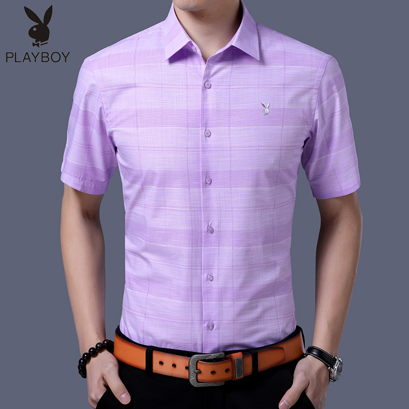 Dandy man Short sleeved shirt summer Youth men's wear leisure time DP shirt fashion Horizontal stripe shirtin the Men's clothing, Shirt category - from Buy2taobao.com to provide professional Taobao agent buy service