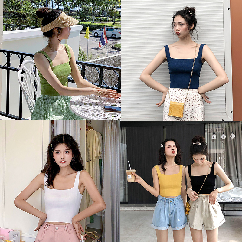 LRUD背心吊帶女2019夏季新款韓版性感針織小背心修身時尚短款上衣在類目 女裝/女士精品, 背心吊帶中 - 來自Buy2taobao.com提供專業的淘寶代購服務