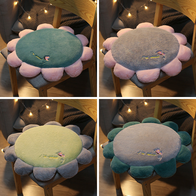 圆形坐垫办公室久坐椅子垫记忆棉屁股垫子毛绒椅垫可爱榻榻米冬季