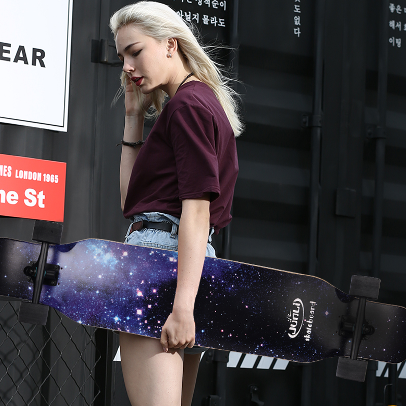 Double warp Skate Brush Street major Long plate Skate girl student adult Highway Dance board The four round Double warp Skatein the Sports/Yoga/Fitness/Fans supplies , Skating/Skateboard/Extreme Sports , Skateboard category - from Buy2taobao.com to provide professional Taobao agent buy service