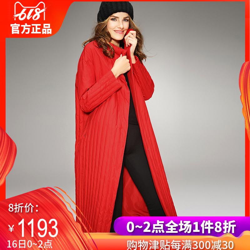 dfvc2018冬装新款女装欧美宽松茧型红色外套过膝长款羽绒服|ruв категории Женская одежда, куртка - от Buy2taobao.com для оказания профессиональной услуги покупки агента Taobao