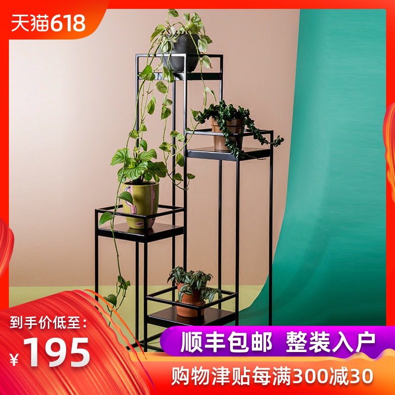 简约铁艺多层花架客厅阳台落地式花架子置物架 绿萝多肉花盆架子|msdalam kategori perabot kediaman, rak, bunga/Menghabiskan beberapa - dari Buy2taobao.com untuk memberikan perkhidmatan ejen Taobao profesional membeli