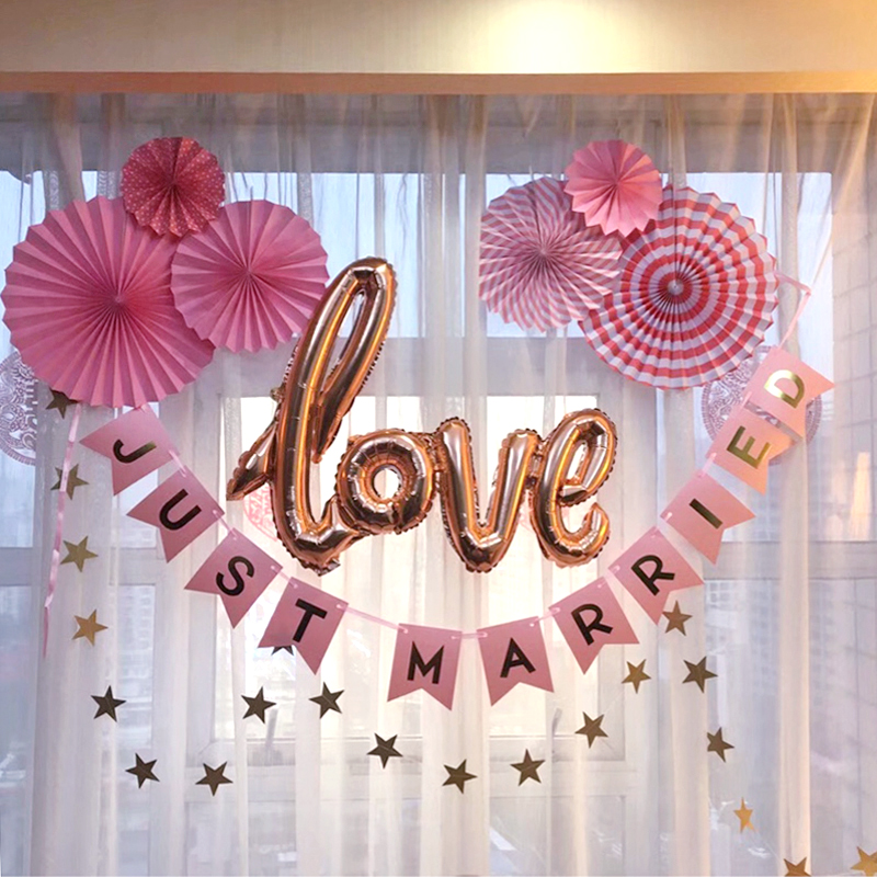 Pink Marriage room Balloon arrangement marry decorate Supplies Background wall wedding Room bedroom Pleasantly surprised originality scenein the Festive supplies/Gift , Balloon/Floating air ball , Floating air ball category - from Buy2taobao.com to provide professional Taobao agent buy service