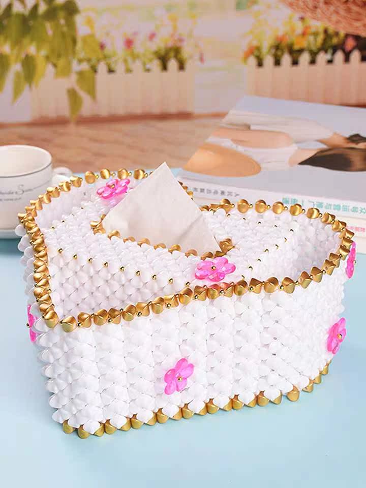 手工串珠紙巾盒愛心多功能紙巾盒成品在類目 特色手工藝, 少數民族特色工藝品, 阿昌族中 - 來自Buy2taobao.com提供專業的淘寶代購服務