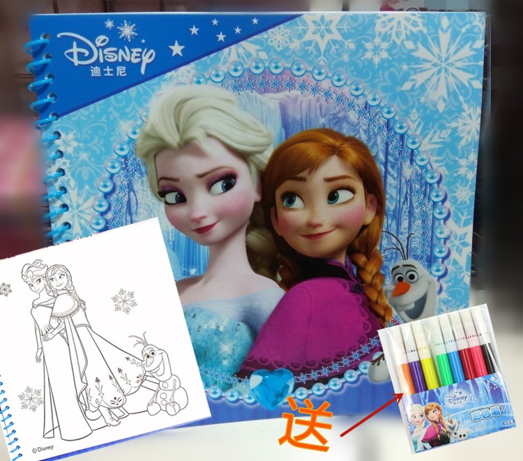 Genuine Disney Snow Romance Young children picture Colouring book baby Coloring painting Sophia 2in the Toy/Childs/Puzzle/Building block/Model , Learning/Experiment/Painting stationery , The Miaohong/Coloring book category - from Buy2taobao.com to provide professional Taobao agent buy service