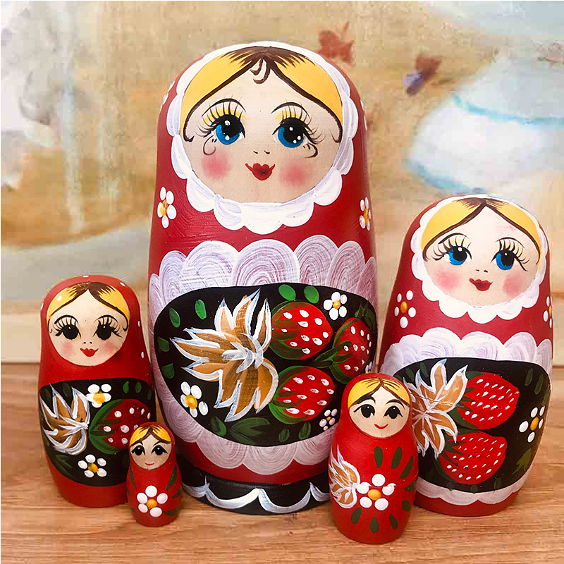 quality goods Russia Specialty 5 Matryoshka originality Trill customized gift Chinese style woodiness lovely children Toysin the Arts and crafts , Overseas Crafts , Russian specialties category - from Buy2taobao.com to provide professional Taobao agent buy service