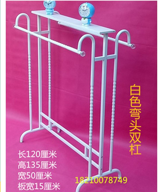 白色铁艺服装店衣架展示架双杠中岛服装货架落地架带水晶球包邮|ruв категории коммерческий/офисная мебель, магазин одежды, мебели, одежда для отображения - от Buy2taobao.com для оказания профессиональной услуги покупки агента Taobao