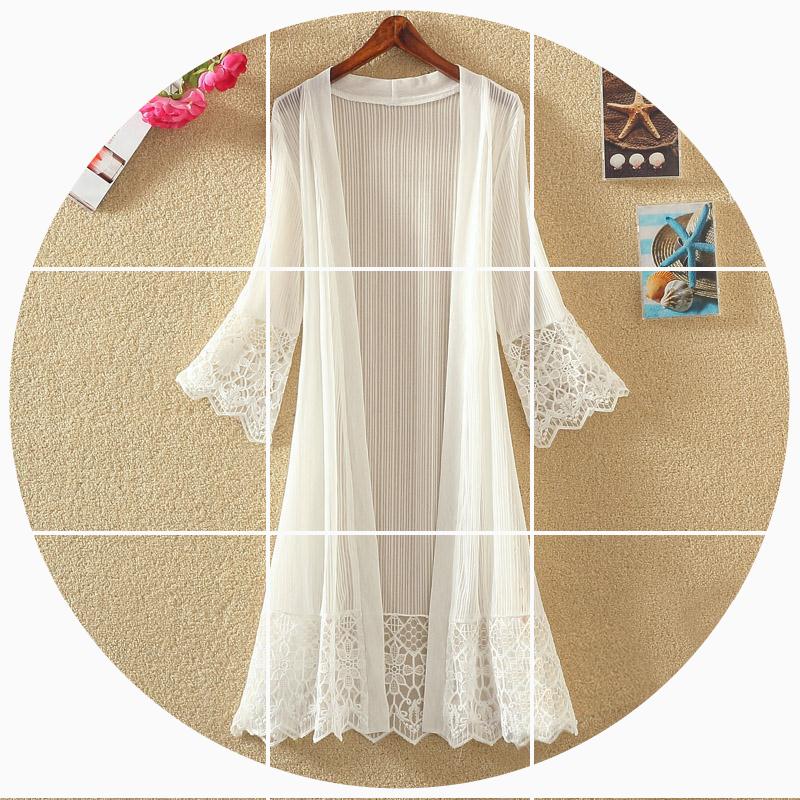 XL Women's wear Spring and summer mm Openwork cardigan Lace coat Sunscreen 200 Medium lengthin the Women's clothing/Boutique , Lace shirt/Chiffon shirt category - from Buy2taobao.com to provide professional Taobao agent buy service