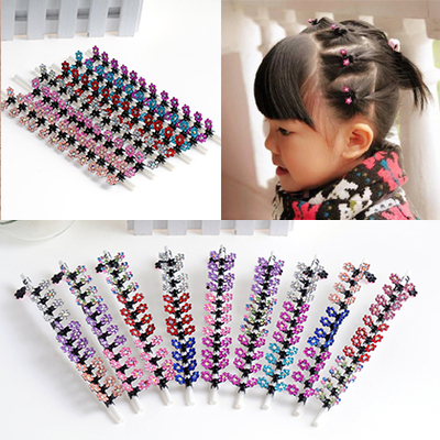 【天天特价】儿童发饰 韩国女童水钻发夹抓夹夹子头饰 宝宝发卡子