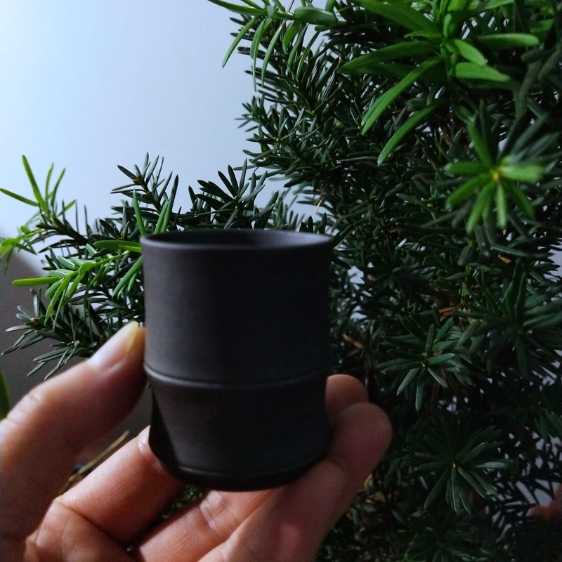 宜兴紫砂品茗杯80年代初期40cc黑料竹节闻香杯早期老库存原矿紫砂|ruв категории посуда, чайный сервиз, запах кубок - от Buy2taobao.com для оказания профессиональной услуги покупки агента Taobao