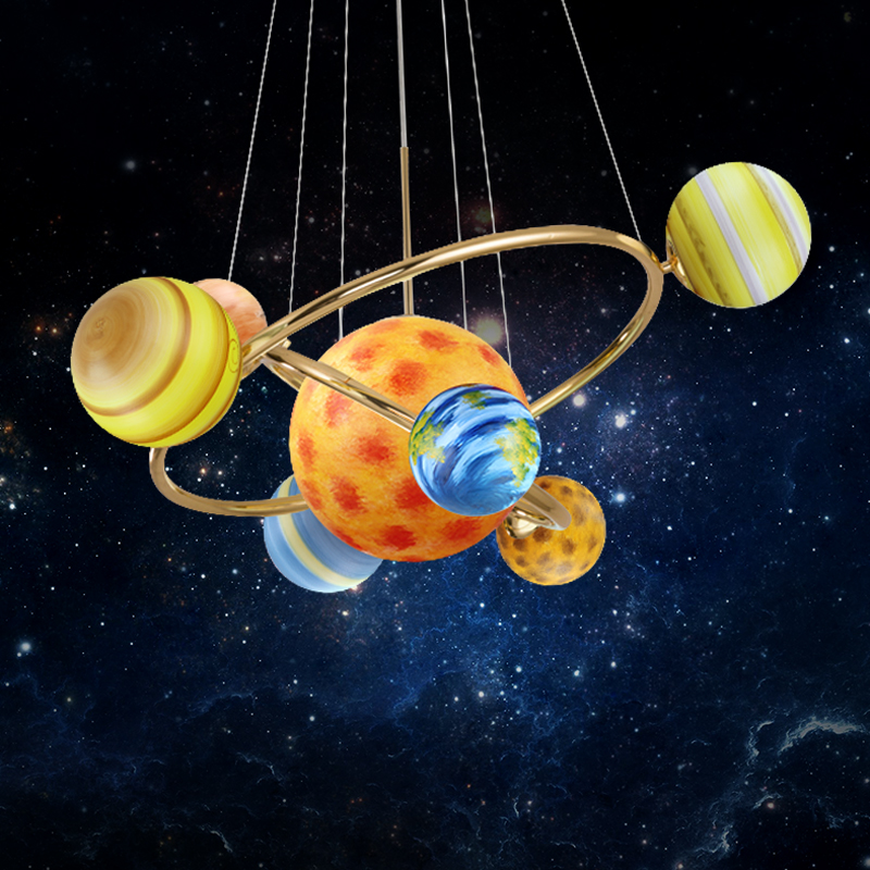 太空星球流浪地球灯幼儿园科教学馆室八大行星银河系装饰吊灯定制|ruв категории награду материалов, огни освещения, люстра - от Buy2taobao.com для оказания профессиональной услуги покупки агента Taobao
