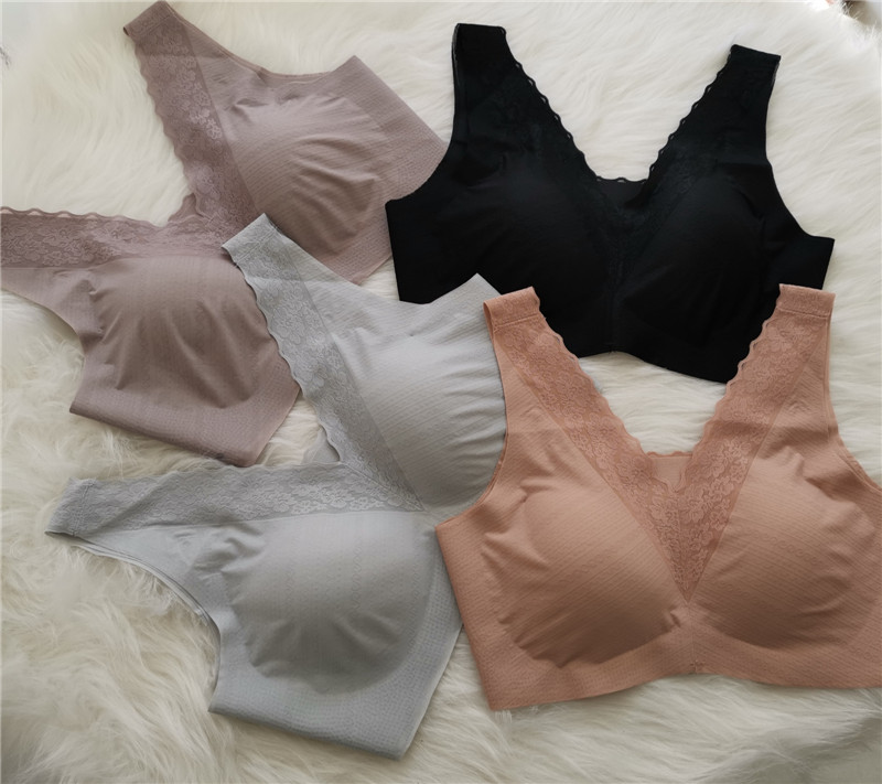 包邮春夏两穿文胸新品安心内衣一片式蕾丝文胸 乳胶棉胸垫无痕文|msdalam kategori Pakaian Dalam/seluar dalam lelaki/tracksuit, Bra - dari Buy2taobao.com untuk memberikan perkhidmatan ejen Taobao profesional membeli