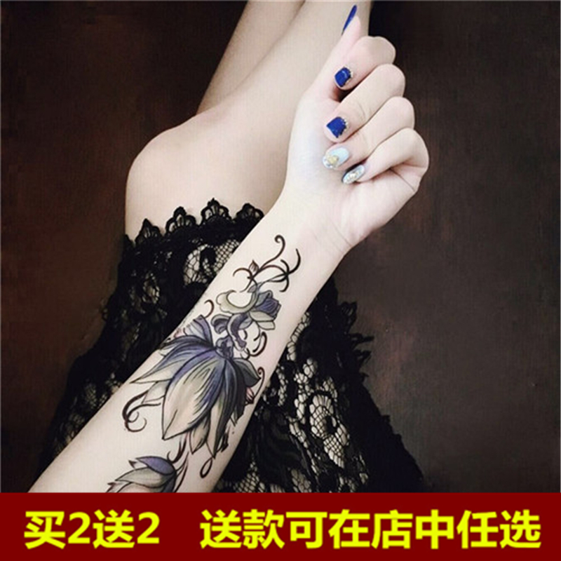 大荷紋身貼防水女原創持久手臂花腰部性感遮掩破腹産傷疤刺青貼紙在類目 彩妝/香水/美妝工具, 身體彩繪中 - 來自Buy2taobao.com提供專業的淘寶代購服務