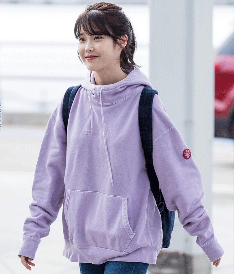 Autumn dress IU Same item Lizhi En Airport Hooded english Embroidery Korean Edition Socket Long sleeve violet Women's wear Sweaterin the Women's clothing/Boutique , Sweater/Fleece category - from Buy2taobao.com to provide professional Taobao agent buy service