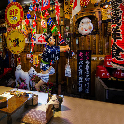 日本东京街头居酒屋墙纸拉面料理饭店装饰壁画日式餐厅寿司店壁纸