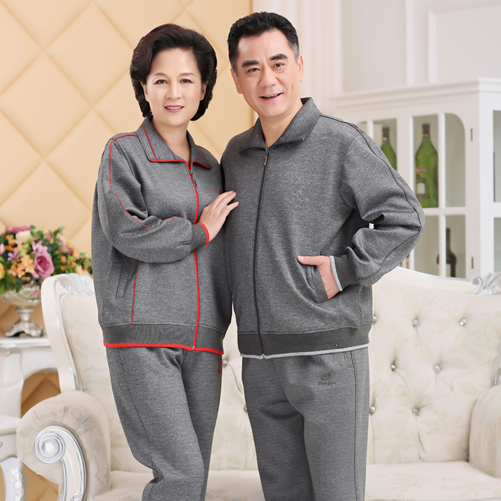 中老年运动套装爸爸妈妈服休闲卫衣外套长裤爷爷奶跑步服春秋大码在类目 女装/女士精品, 套装/学生校服/工作制服, 休闲运动套装中 - 来自Buy2taobao.com提供专业的淘宝代购服务