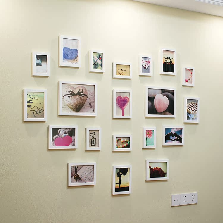 heart-shaped Photo wall white Photo frame combination love Love Photo wall Frame Wall hanging Photo wall Decorative paintingin the Home accessories , Photo/Photo Wall , Photo Wall category - from Buy2taobao.com to provide professional Taobao agent buy service
