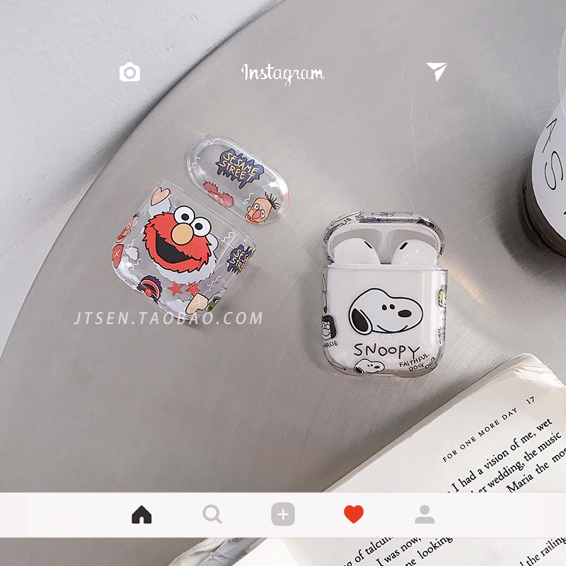 Transparent tide brand AirPods headset smart cover Apple Two generations wireless Bluetooth headset Box Shell Cartoonin the 3C Digital Accessories, MP3/MP4 Fitting , Headphone Accessories category - from Buy2taobao.com to provide professional Taobao agent buy service