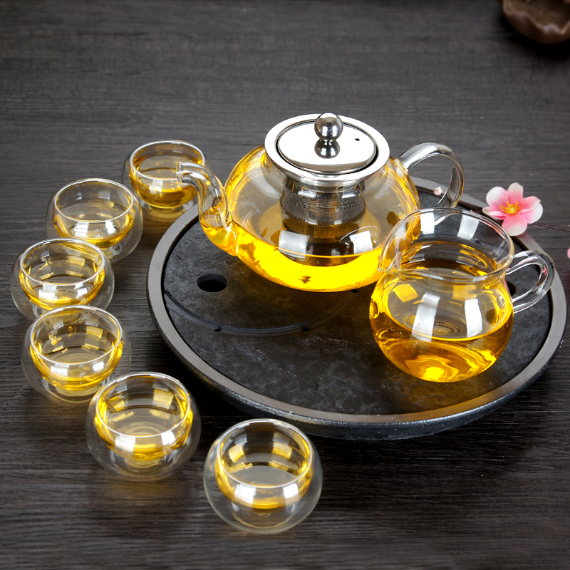 耐热玻璃茶壶套装整套家用不锈钢过滤功夫泡茶壶加热透明茶具加厚在类目 餐饮具, 茶具, 整套茶具中 - 来自Buy2taobao.com提供专业的淘宝代购服务