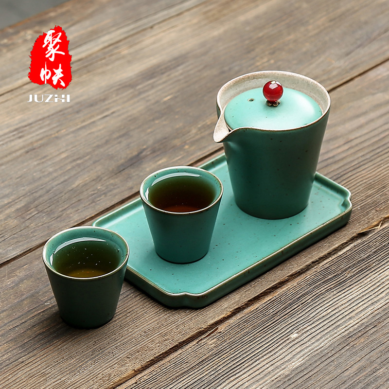 聚帙 日式整套便捷茶具一茶壶二杯干炮盘礼品盒2人办公小茶具套装|ruв категории посуда, чайный сервиз, кунг - Фу, чайный сервиз - от Buy2taobao.com для оказания профессиональной услуги покупки агента Taobao