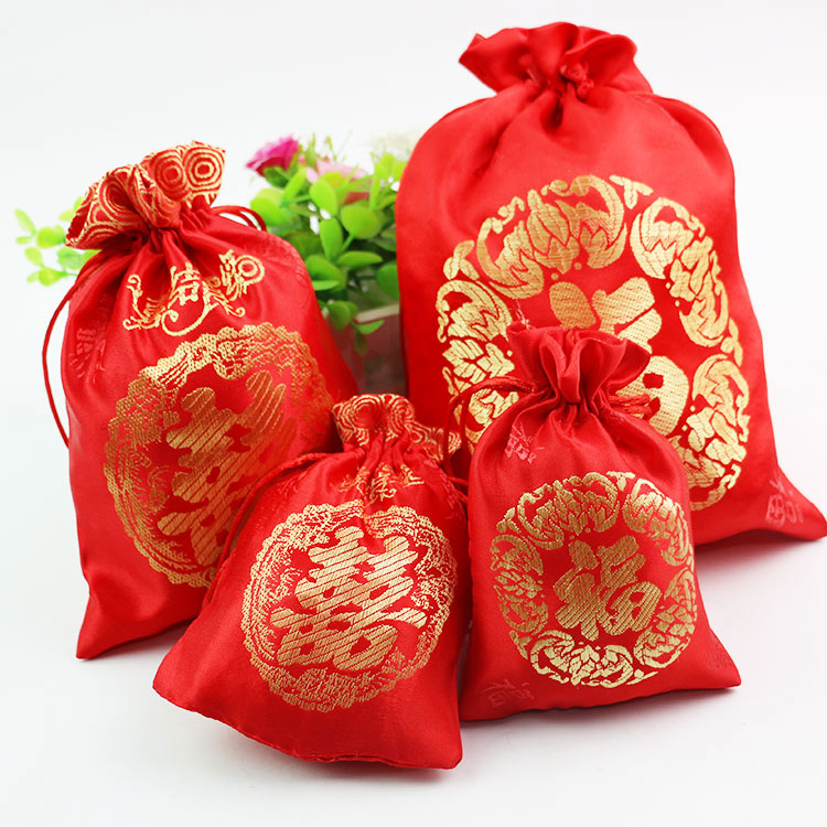 Large new year Blessing bag gules Safety "Bag Hi word Packaging bag Gift Bags Drawstring Cloth bagin the Festive supplies/Gift , Other Festival Gifts category - from Buy2taobao.com to provide professional Taobao agent buy service