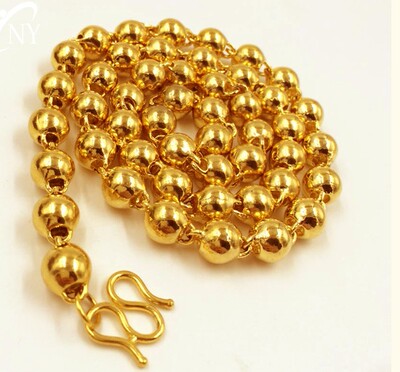 越南沙金 镀金 仿欧币 黄金 项链男士 不掉色 佛