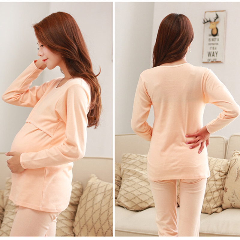 pregnant woman Long johns pure cotton Stomach lift postpartum pregnant woman Autumn coat pajamas Long sleeve Nursing clothes nurse Underwear comfortable Month of servicein the Maternity/Maternal supplies/Nutrition , Tracksuit/Nursing equipment/Autumn clothes , Autumn clothes suit category - from Buy2taobao.com to provide professional Taobao agent buy service
