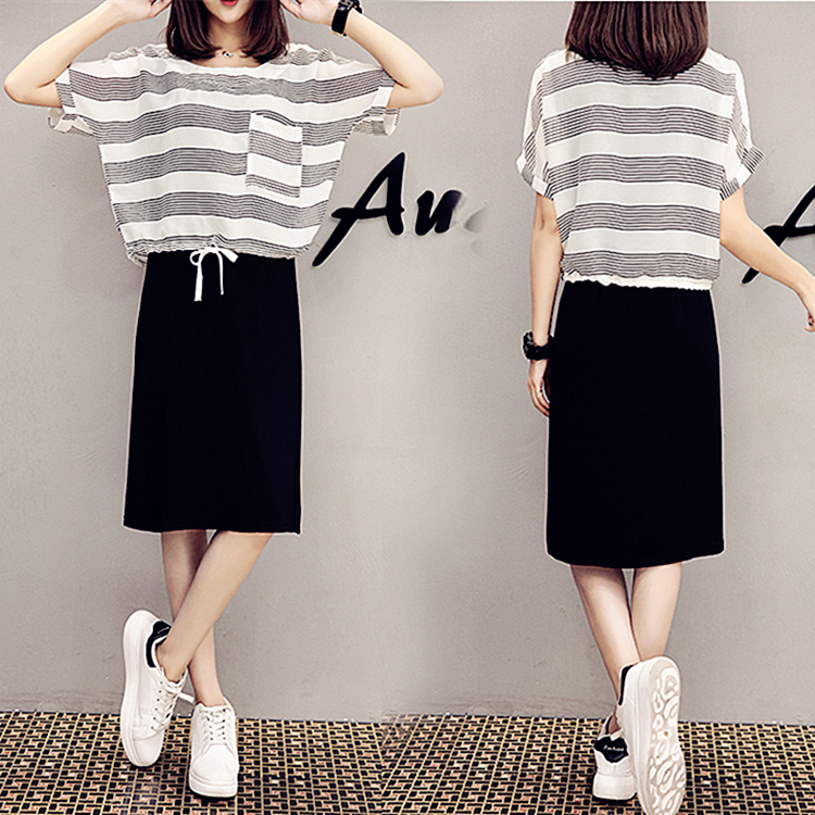 Fat women Summer wear Western style mm Show thin Suit skirt By age Two piece set Fat sister Large Belly Dressin the Women's clothing/Boutique , Large size women category - from Buy2taobao.com to provide professional Taobao agent buy service