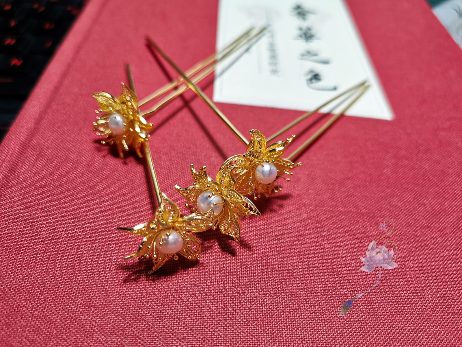 金陵十二拆 胧意 碎冰 银镀金花丝小花簪|msdalam kategori Aksesori/Barang Kemas Fesyen, Aksesori rambut - dari Buy2taobao.com untuk memberikan perkhidmatan ejen Taobao profesional membeli