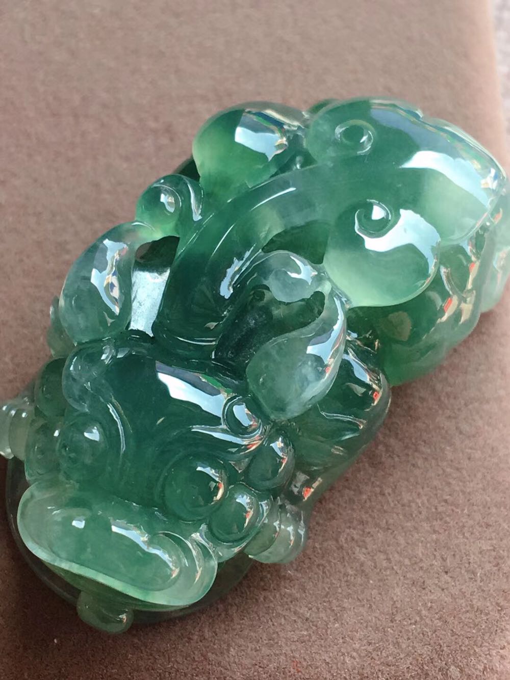 恒鑫翡翠直播 缅甸A货玉坠 男女款 冰种蓝油绿貔貅挂件项坠|ruв категории Украшения,ювелирные изделия, кулон/кулон - от Buy2taobao.com для оказания профессиональной услуги покупки агента Taobao