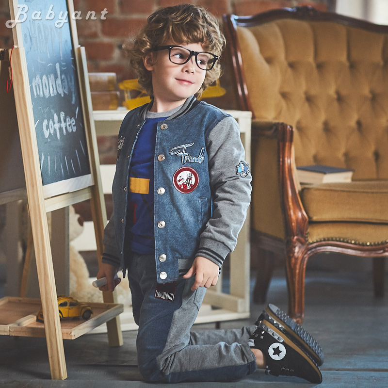 Half of!High-end Children's clothing children Boy coat pure cotton knitting cowboy Jacket Stand collar Baseball shirtin the Children/Baby/Family fitted , Coat/Jacket/Overcoat , Jacket/Leather clothing category - from Buy2taobao.com to provide professional Taobao agent buy service