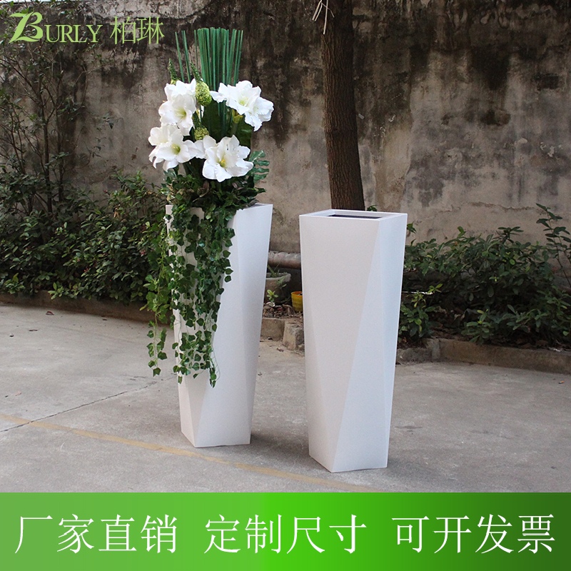 柏琳花器 不锈钢哑光白 烤漆落地花钵 V形花盆 商场楼梯口 定制|msdalam kategori Aksesori rumah, pasu/bunga/bunga tiruan/perhiasan imitasi, bunga/pasu, flowerpot - dari Buy2taobao.com untuk memberikan perkhidmatan ejen Taobao profesional membeli
