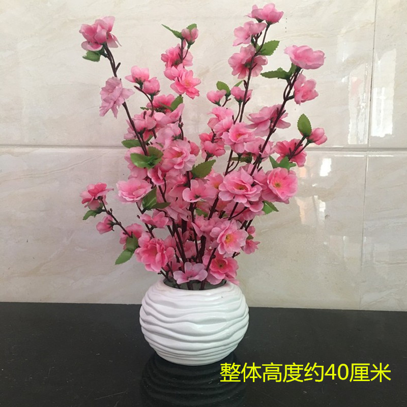 仿真桃花枝 樱花支 梅花树枝绢花干花婚庆装饰客厅落地塑料花包邮|msdalam kategori penghantaran bunga/bunga simulasi/tumbuhan berkebun, bunga tiruan/tumbuh-tumbuhan hijau/Buah-buahan dan sayur-sayuran siap (baru), bunga tiruan - dari Buy2taobao.com untuk memberikan perkhidmatan ejen Taobao profesional membeli