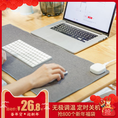 电热取暖发热桌垫电脑加热暖手鼠标垫办公室超大桌面保暖写字台板