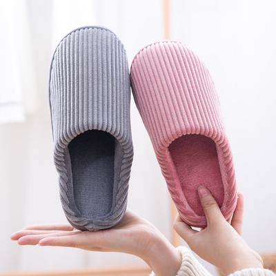 棉拖鞋女秋冬季厚底外穿室内静音居家用毛毛家居保暖软底居家拖鞋