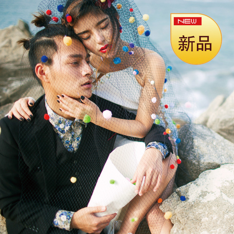 2018 new pattern black Large grid modelling Headdress Organza Wedding photography originality photograph prop Ball Ball headin the Accessories/Leather belt/Hat/Muffler , Wedding dress accessories , Veil category - from Buy2taobao.com to provide professional Taobao agent buy service