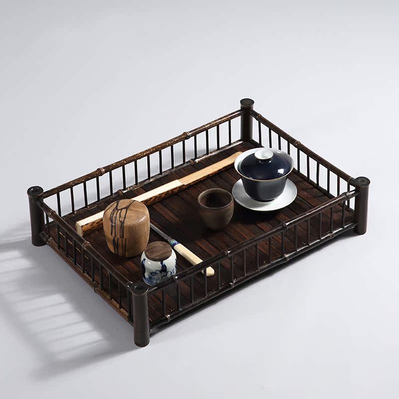 Purple bamboo tea shed Shichiku tea tray Tray Bamboo Tea ceremony tea set Storage tray Kungfu Online Cup holderin the Tableware , Tea set , Tea tray category - from Buy2taobao.com to provide professional Taobao agent buy service