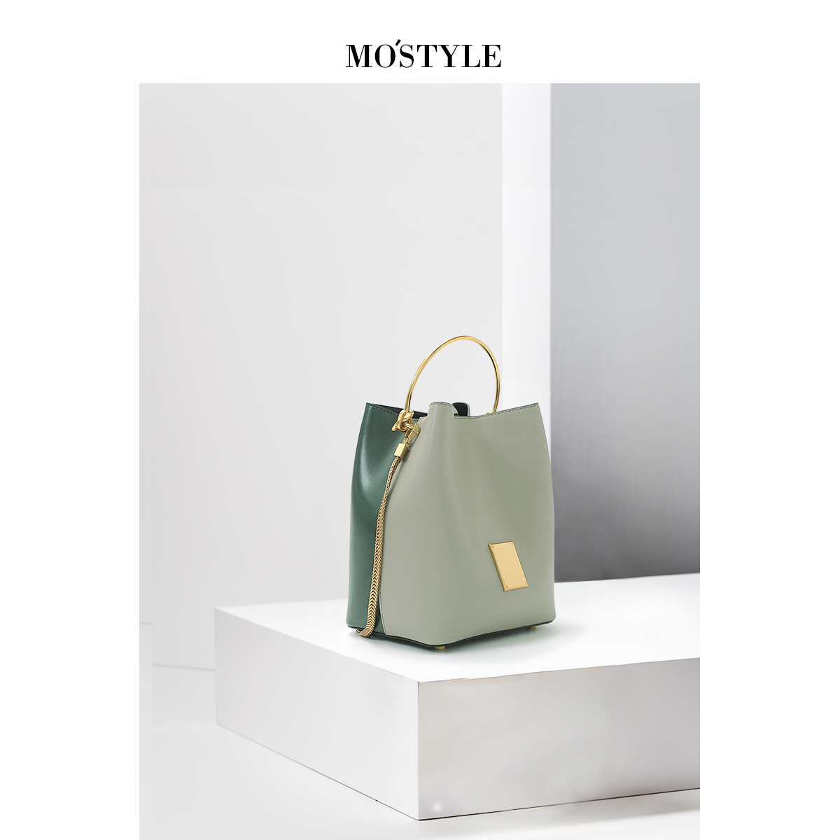 Small fresh summer 2019 new pattern green genuine leather chain bucket Bag lady portable temperament goddess Messengerin the Leather/Lady bags/Men's bag, Ms. bags category - from Buy2taobao.com to provide professional Taobao agent buy service