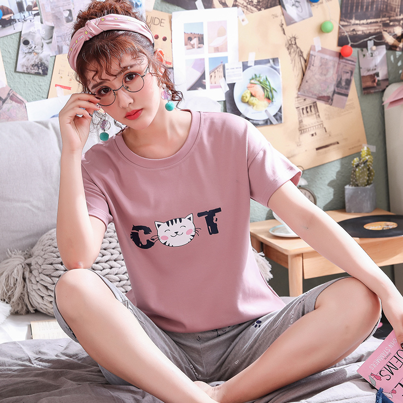 pajamas summer Thin section pure cotton Short sleeved lovely Korean Edition fresh student Cropped Trousers lady summer Home Furnishingsin the Lingerie/Men's underwear/Tracksuit , Pajamas/Home service package category - from Buy2taobao.com to provide professional Taobao agent buy service
