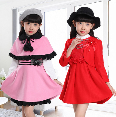 童装女童冬装套装2016新款秋冬季三件套公主
