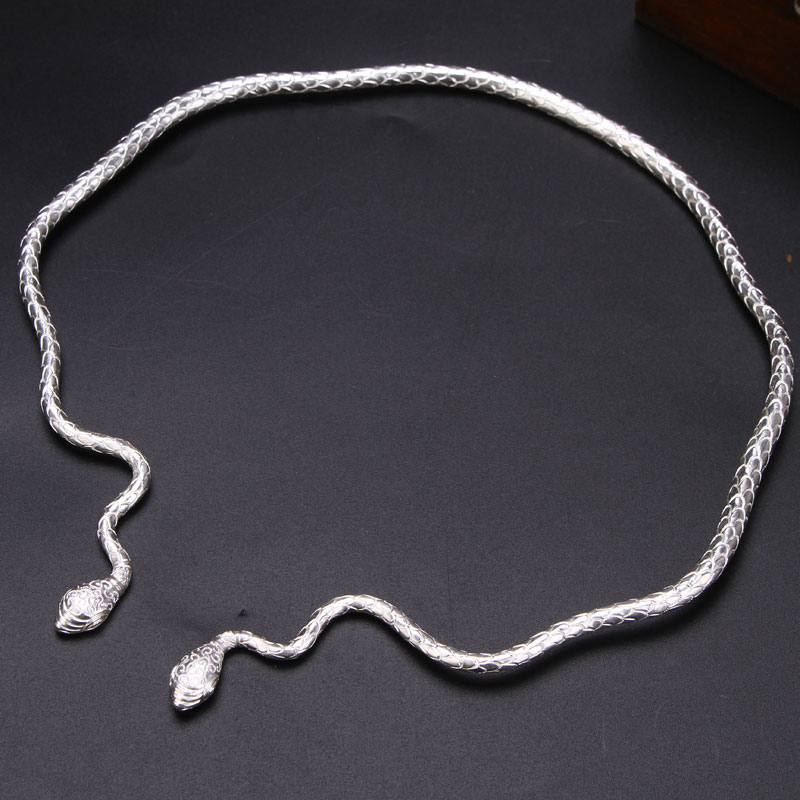 Guizhou impression Pure handwork 999 Sterling Silver Pendant A collar for a horse Necklace Pendant Snake Collarin the Accessories/Fashion Jewelry, Pendant/Pendant category - from Buy2taobao.com to provide professional Taobao agent buy service