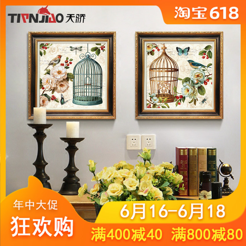 欧式餐厅装饰画卧室床头挂画美式正方形二联壁画酒店样板房配画在类目 家居饰品, 装饰画, 现代装饰画中 - 来自Buy2taobao.com提供专业的淘宝代购服务