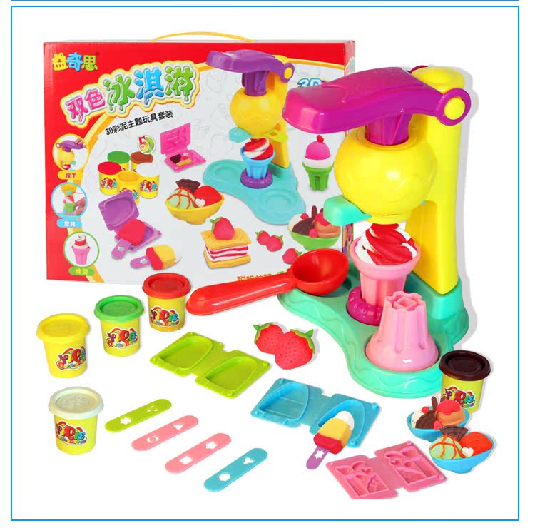 children 3D Colored mud plasticene ice cream ice cream Extruder mould suit DIY Souptoysin the Toy/Childs/Puzzle/Building block/Model , Choi mud/Clay/Fimo clay , Choi mud/Plasticine category - from Buy2taobao.com to provide professional Taobao agent buy service