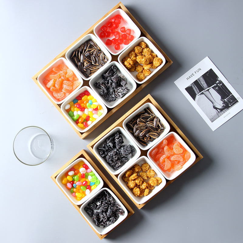 瓷宜新品日式分格零食盘陶瓷干果盘点心糖果坚果小吃盘子调味碟子|ruв категории посуда, посуда, фрукты бассейна/компот/корзина - от Buy2taobao.com для оказания профессиональной услуги покупки агента Taobao