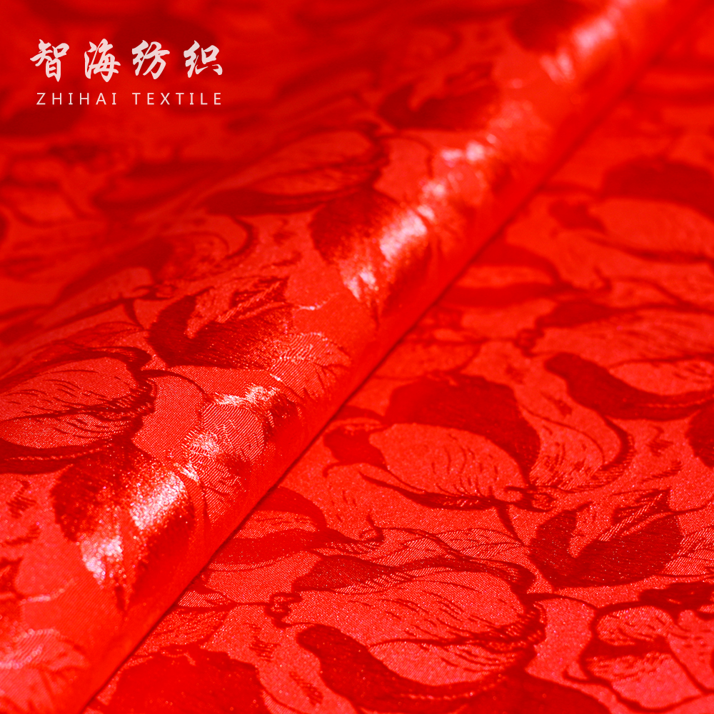 春秋複古大紅色滌棉彈力提花綢布緞面連衣裙旗袍暗紋布料面料古風在類目 服飾配件/皮帶/帽子/圍巾, 製衣面料, 布面料中 - 來自Buy2taobao.com提供專業的淘寶代購服務